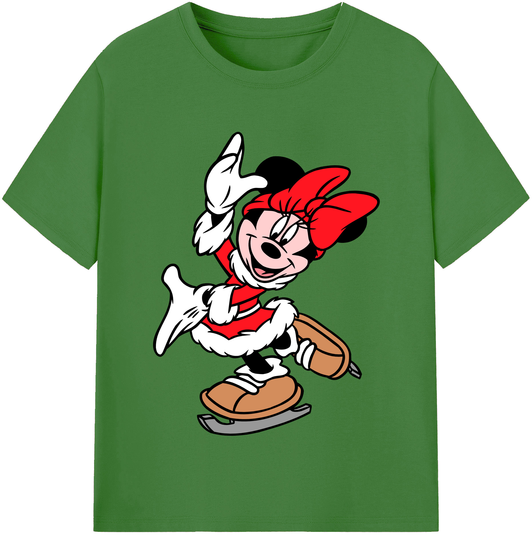 （画像用） ミッキーマウス Mickey Mouse レディースカジュアルプリントTシャツ（綿100％）